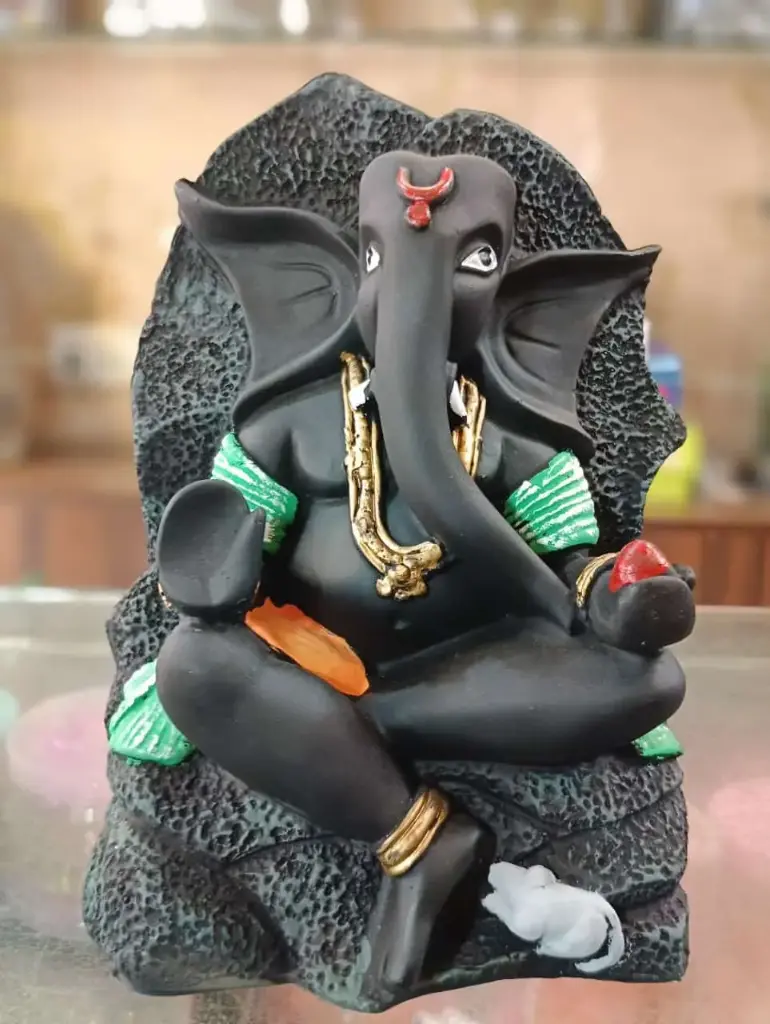 Marble touch ceramic Ganesh ji statue